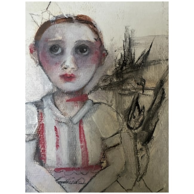 Original Painting by Monique Bavaud contemporary folk Art - 7