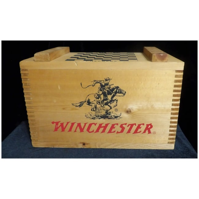 Winchester Ammo Box with Checker Board Top - 2