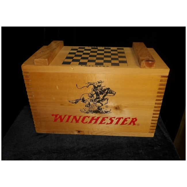 Winchester Ammo Box with Checker Board Top - 3