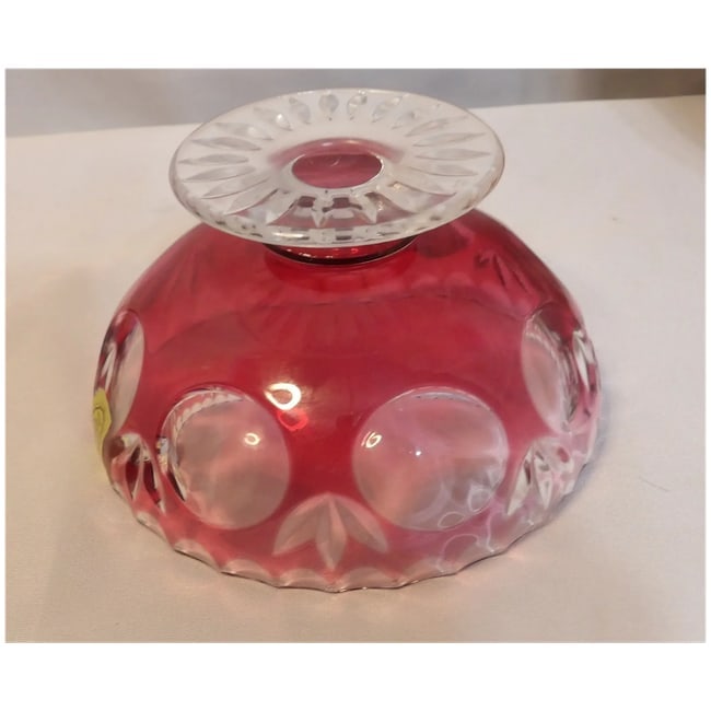 Bleikristall Cranberry Candy Bowl with Murano Glass Candies - 6