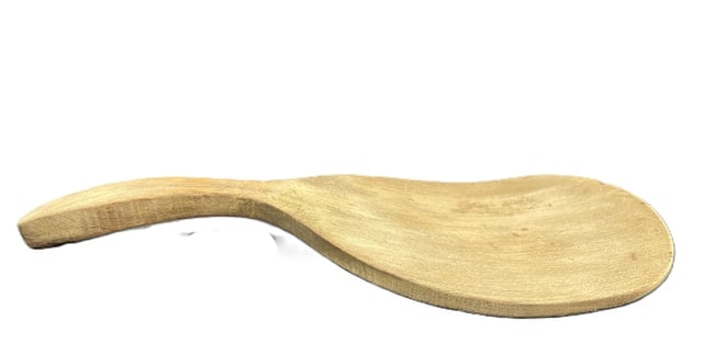 Primitive Hand-Carved Wooden Butter Scoop Paddle, 19th Century Farmhouse Dairy Utensil - 4