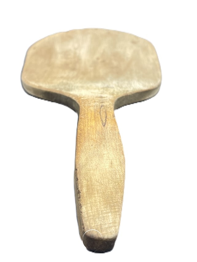 Primitive Hand-Carved Wooden Butter Scoop Paddle, 19th Century Farmhouse Dairy Utensil - 5