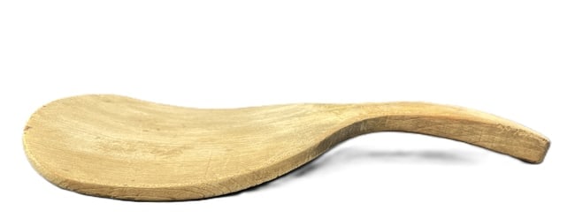 Primitive Hand-Carved Wooden Butter Scoop Paddle, 19th Century Farmhouse Dairy Utensil - 6