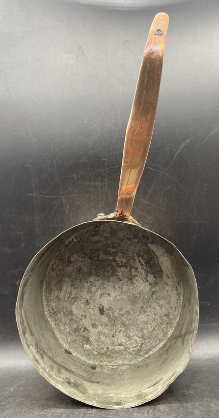 Large hand forged copper pot. Capacity 3 quarts. - 7