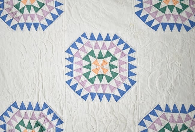 30's Pinwheel Quilt, Small Pieces - 3