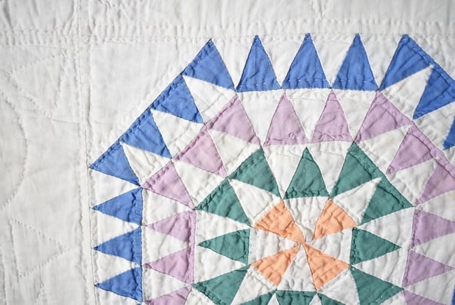 30's Pinwheel Quilt, Small Pieces - 5
