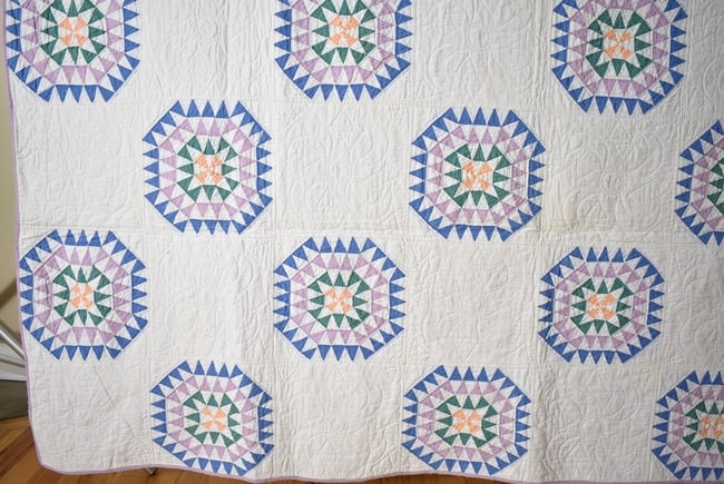 30's Pinwheel Quilt, Small Pieces - 6