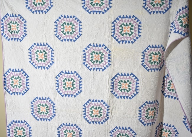 30's Pinwheel Quilt, Small Pieces - 8