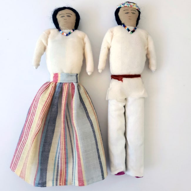 Vintage Native Handmade Doll Lot of 9 - 11
