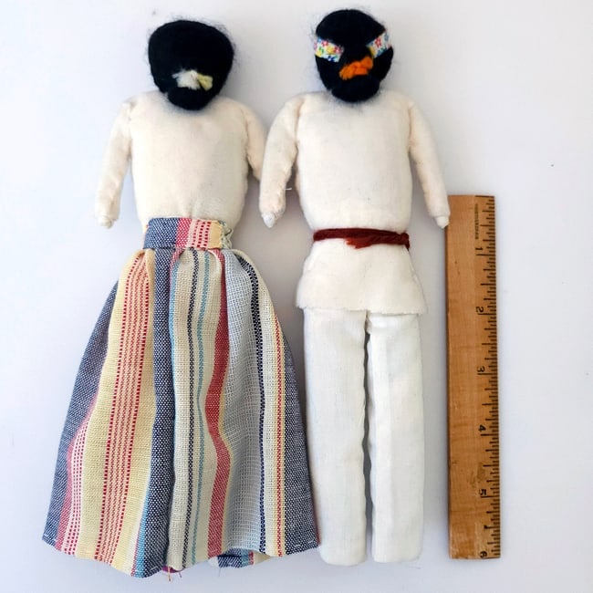 Vintage Native Handmade Doll Lot of 9 - 12