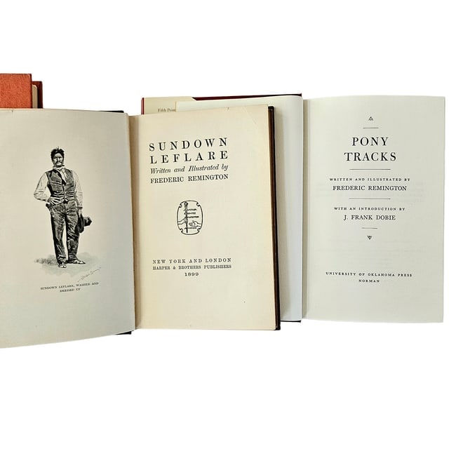 Frederic Remington Pony Tracks and Hiawatha Book Bundle - 3