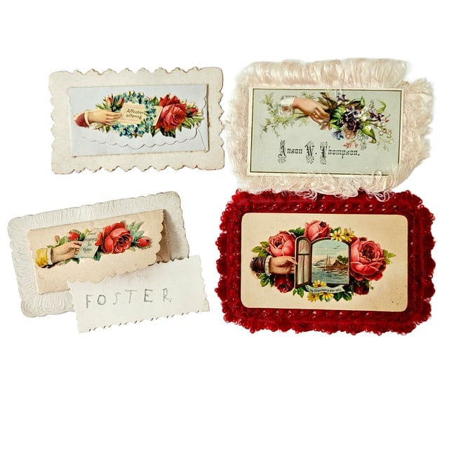 Victorian Calling Cards Salesman Samples Envelopes and Fringed Edge Styles with some Scraps - 4