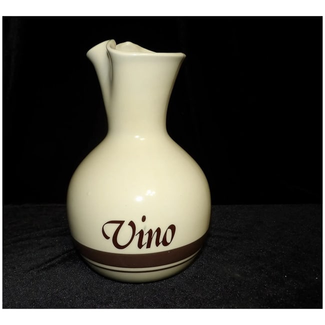 Vintage McCoy Pottery Wine Carafe/Pitcher Pasta Corner Line - 2