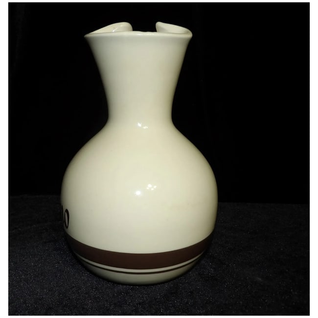 Vintage McCoy Pottery Wine Carafe/Pitcher Pasta Corner Line - 3
