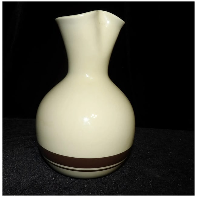 Vintage McCoy Pottery Wine Carafe/Pitcher Pasta Corner Line - 4