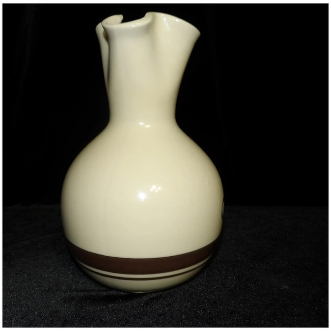 Vintage McCoy Pottery Wine Carafe/Pitcher Pasta Corner Line - 5