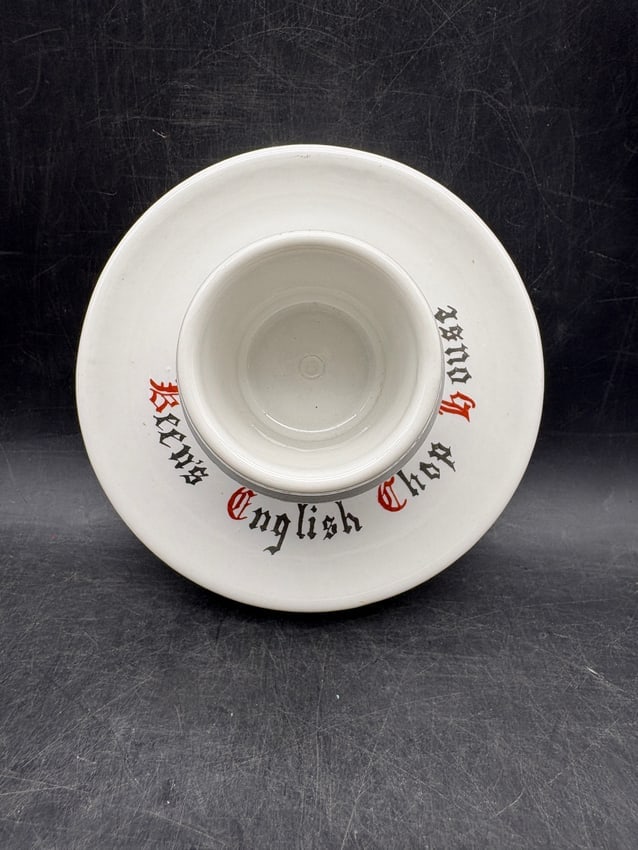 Vintage Keen's English Chop House Match Striker Holder Embossed NYC Steakhouse Advertising - 4
