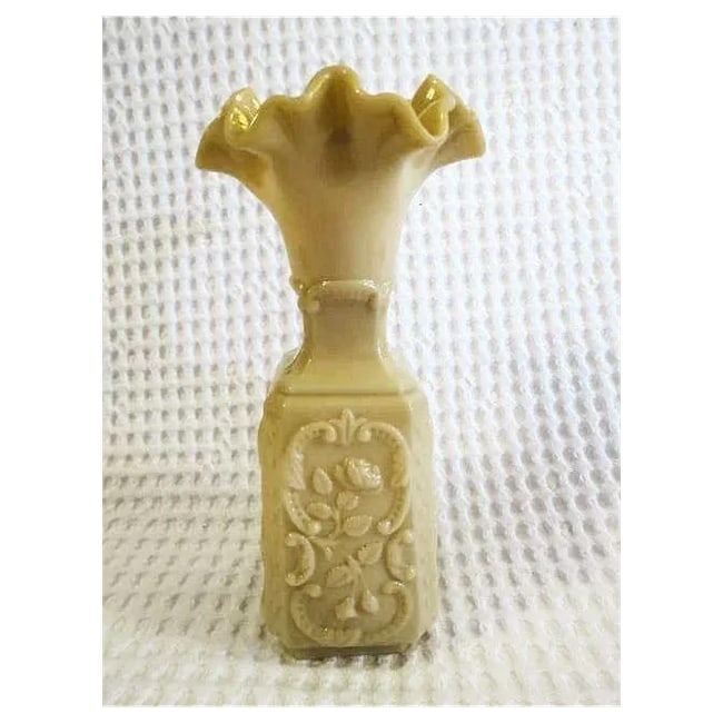 Antique French Ruffled Rim Fauns and Rococo roses signed Portieux Depose Art Nouveau Period - 2