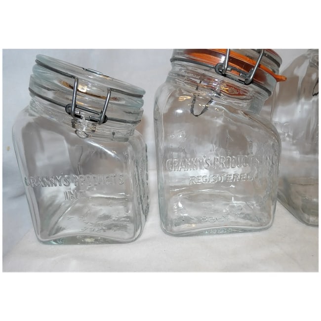 Counter Canister Jars Crownford Granny's Products Peace Plenty 1879 / Italy 1968 - 7