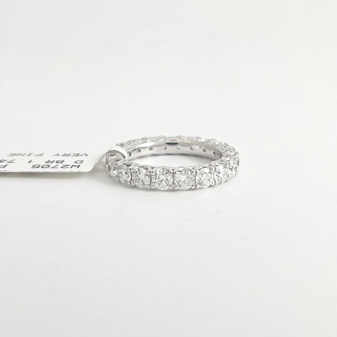 Round Diamond Eternity Ring Wedding Band Platinum, Size 3.5, 1.74 CTW - 7