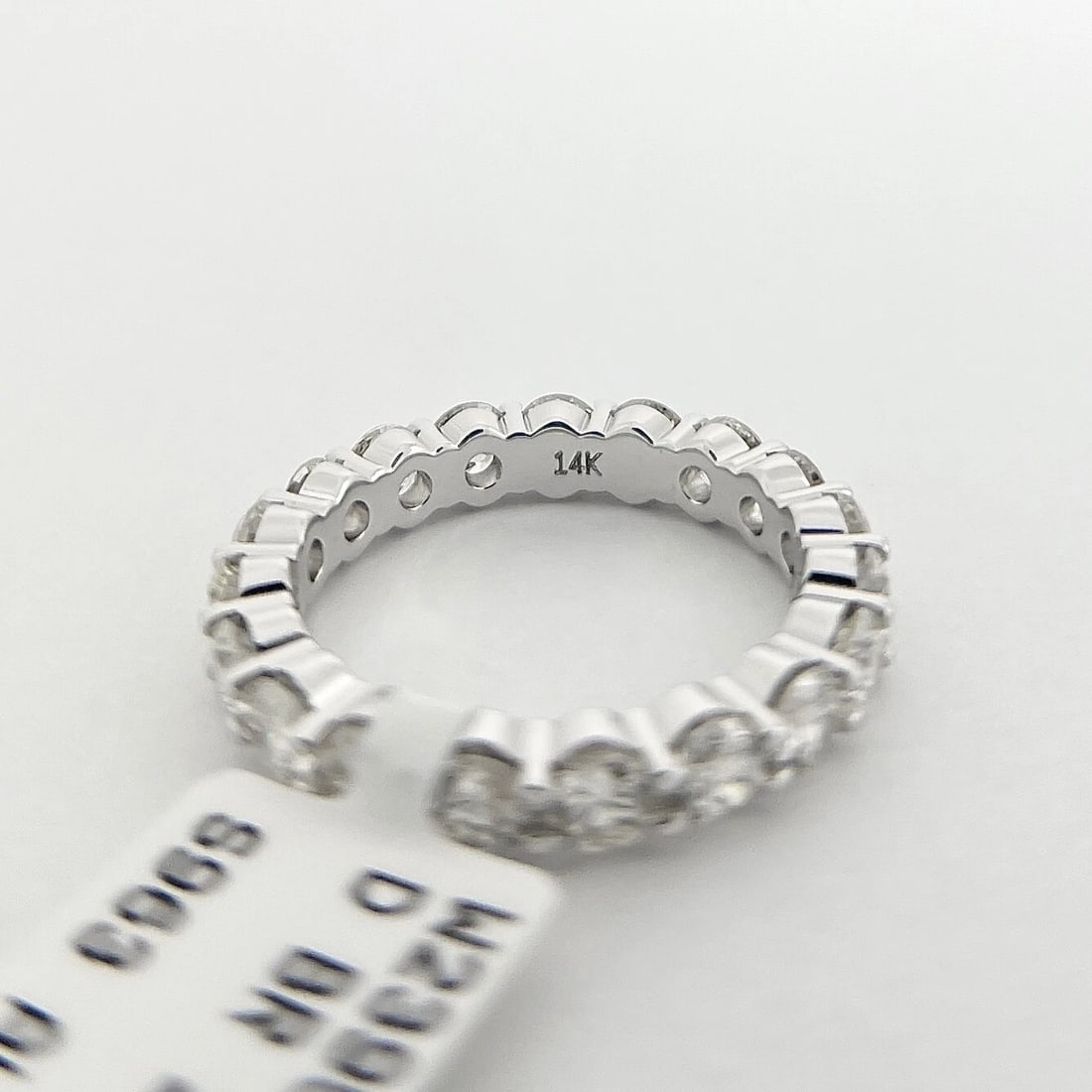 Round Diamond Eternity Ring Wedding Band Anniversary 14K White Gold, 2.43 CTW - 7