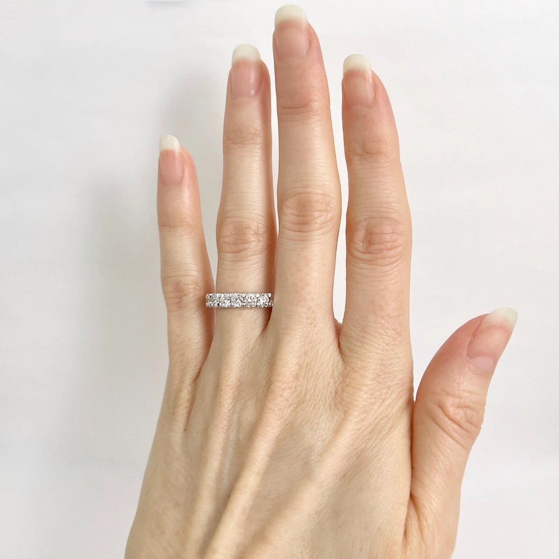 Round Diamond Eternity Ring Wedding Band Anniversary 14K White Gold, 2.34 CTW - 2