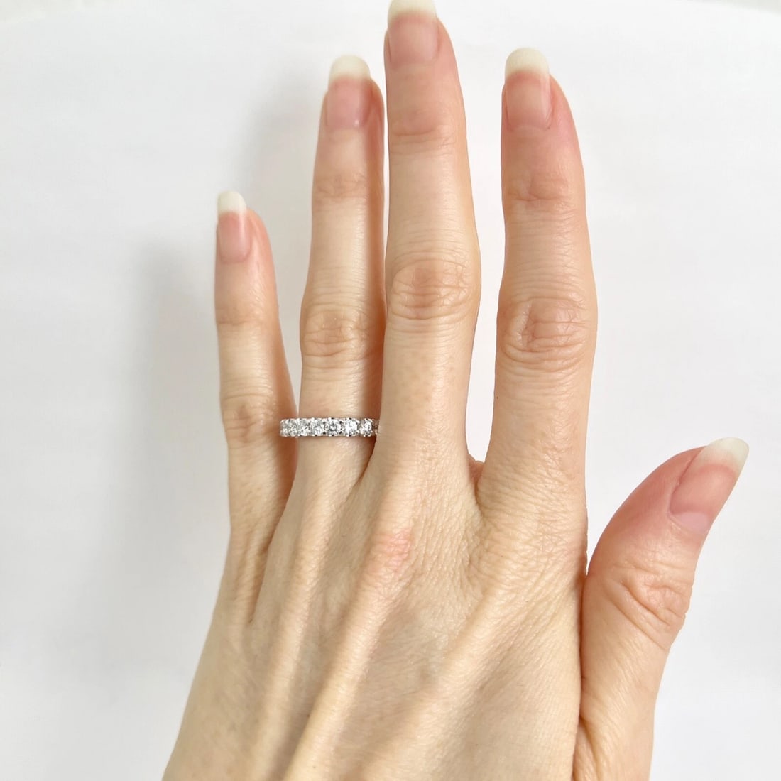 Round Diamond Eternity Ring Wedding Band Anniversary 14K White Gold, 1.73 CTW - 2