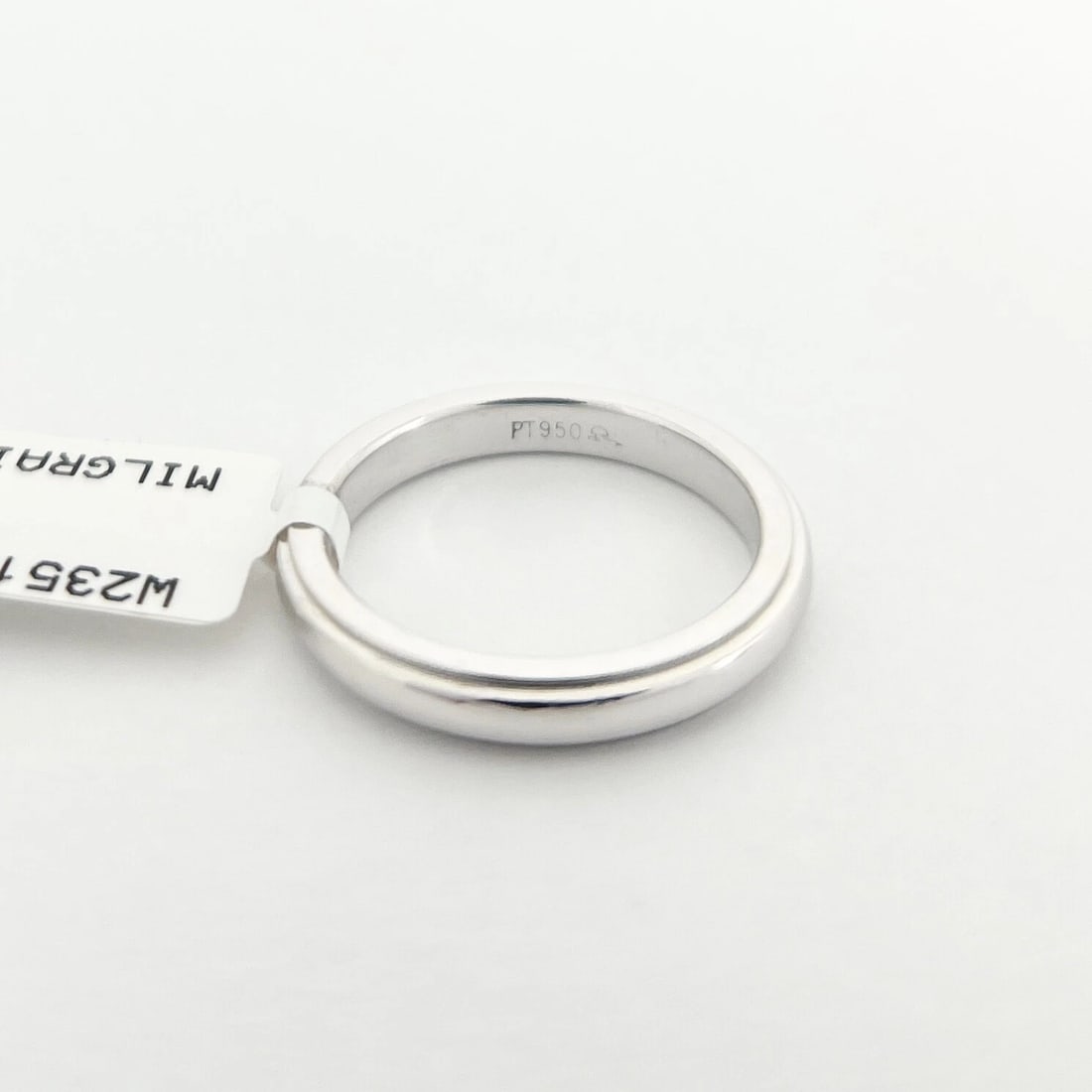 Milgrain Edge Platinum Wedding Band Ring, Size 6, 3 mm - 7