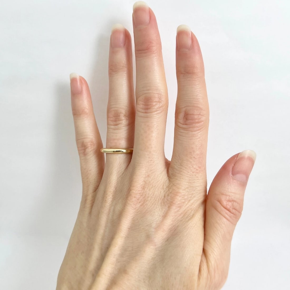 Men's Thin Wedding Band Ring 14K Yellow Gold, Size 8, 2.3 mm - 2