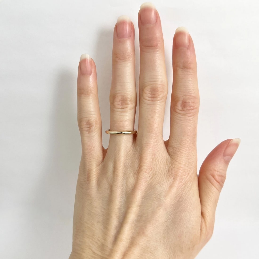 Thin Plain Classic Wedding Band Ring 14K Yellow Gold, Size 6, 2 mm - 2