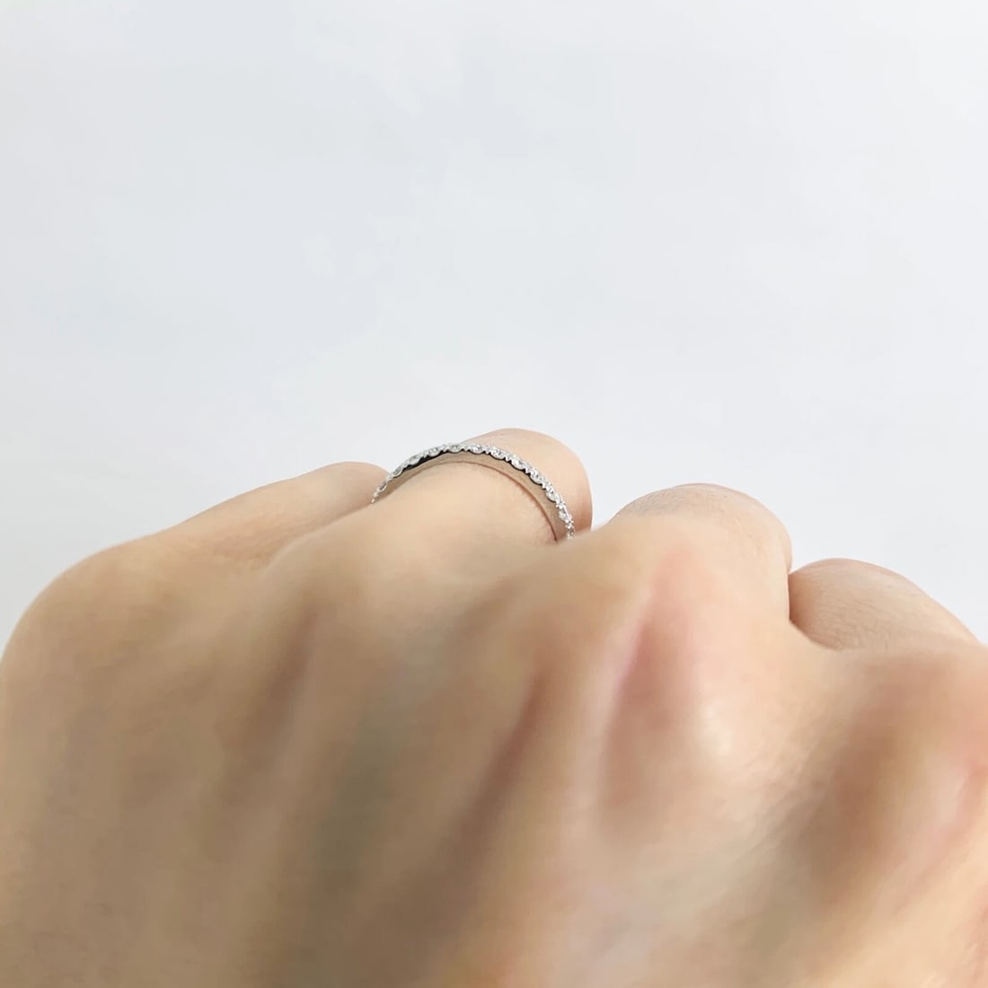 Diamond Eternity Ring Wedding Band 14K White Gold .80 CTW, Size 6 - 7