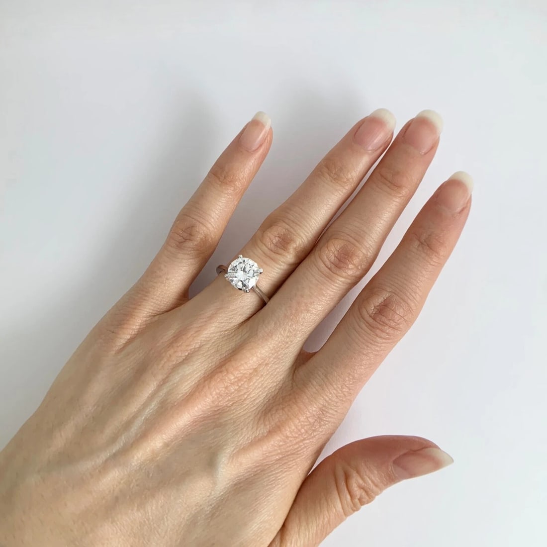 Round Diamond Hidden Halo Engagement Ring Setting Mounting 14K White Gold - 7
