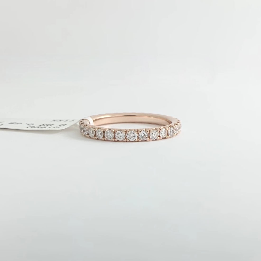 Thin Round Diamond Eternity Wedding Band Ring 14K Pink Rose Gold .65 CTW, Size 6 - 7