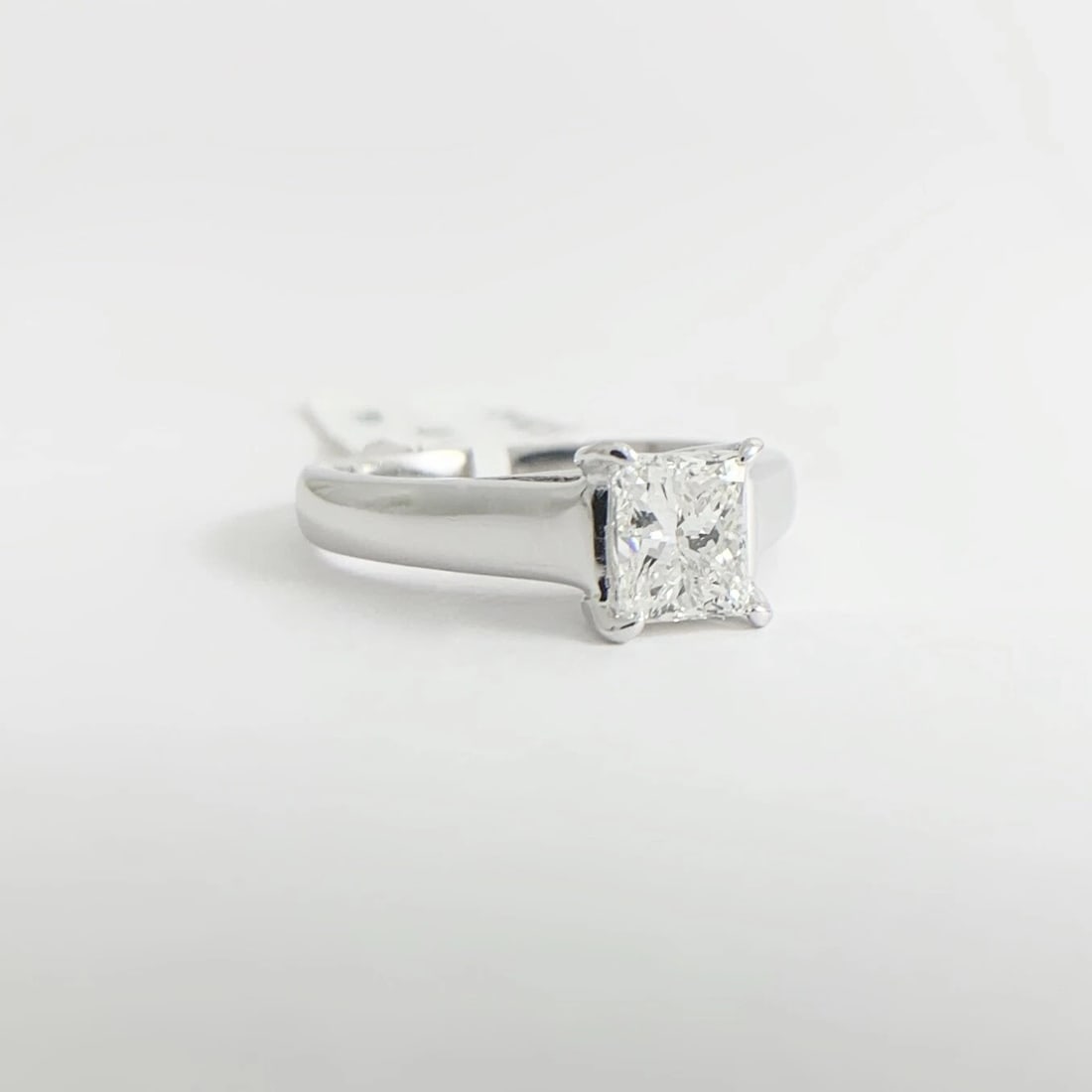 GIA Lucida Princess Solitaire Diamond Engagement Ring 14K White Gold 1.07 CT - 7