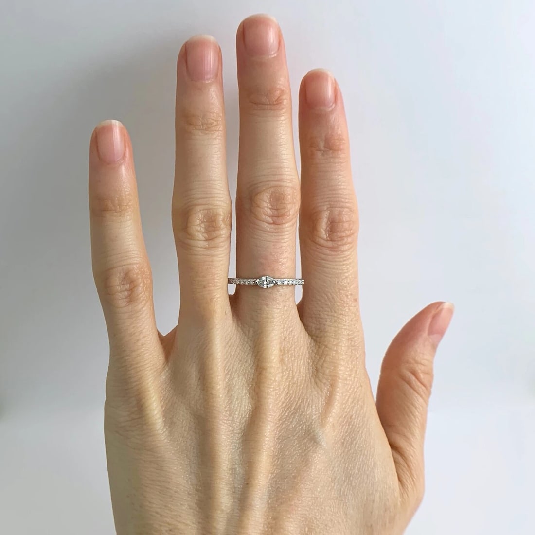 Marquise Diamond Statement Wedding Band Ring 14K White Gold, .40 CTW, 2.26 Grams - 2