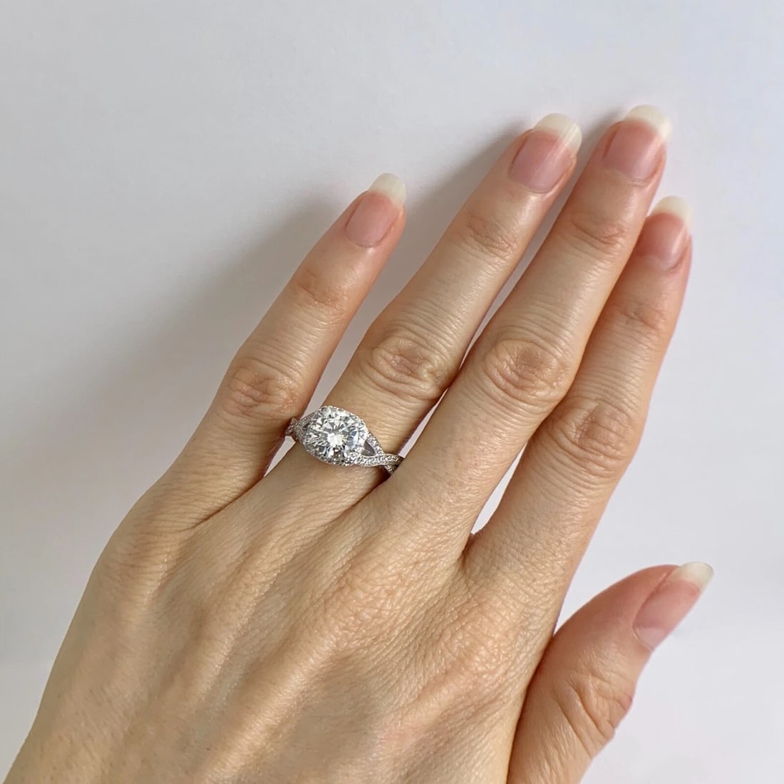 Tacori GIA Round Cushion Halo Diamond Engagement Ring 18K White Gold 1.98 CTW - 4