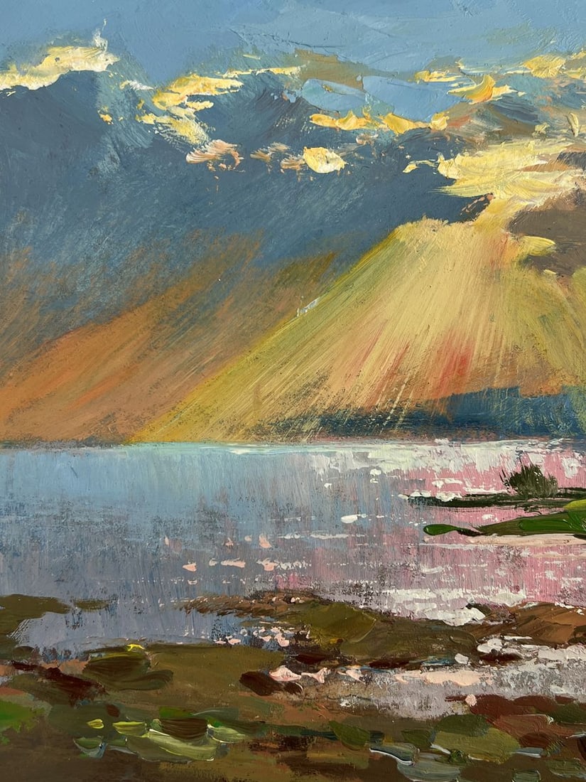 Oil painting Morning Rays over the Quiet River Yuriy Suprunchuk - 5