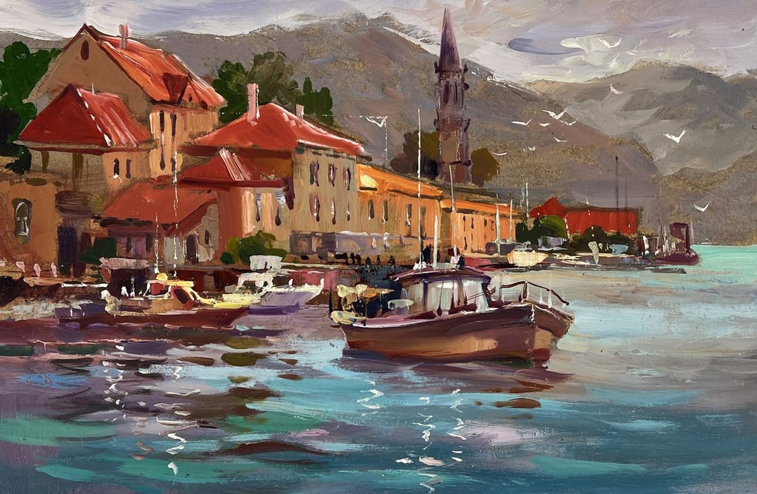 Oil painting City on the Pier Yuriy Suprunchuk - 3