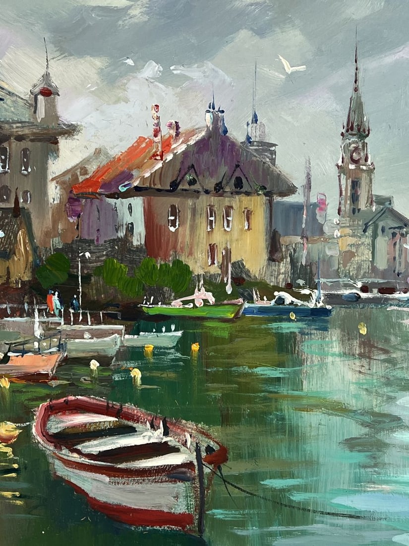 Oil painting Evening on the Pier in Front of the City Yuriy Suprunchuk - 6