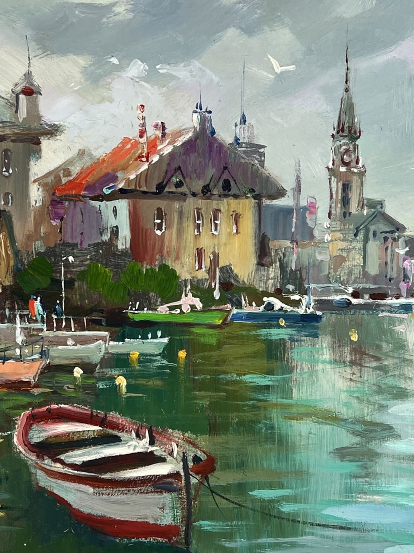 Oil painting Evening on the Pier in Front of the City Yuriy Suprunchuk - 7