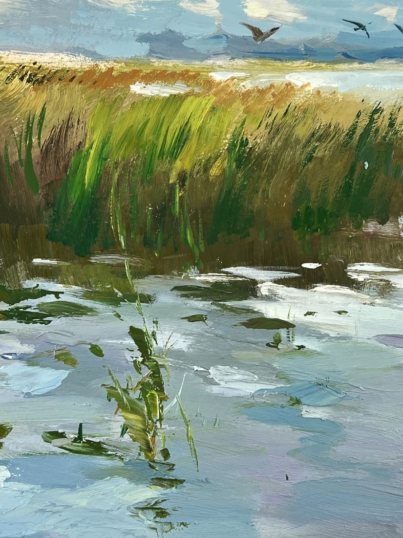 Oil painting Lonely Fisherman on a Boat Yuriy Suprunchuk - 5