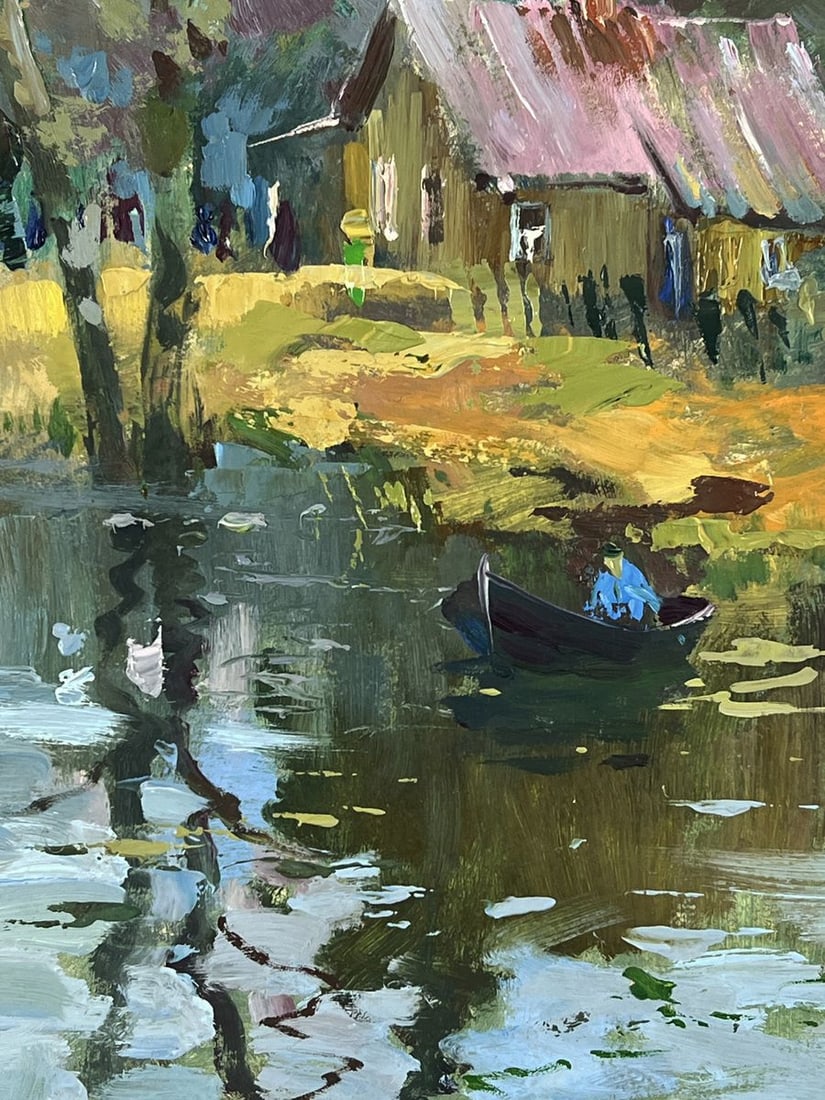 Oil painting The river rose in the village Yuriy Suprunchuk - 10