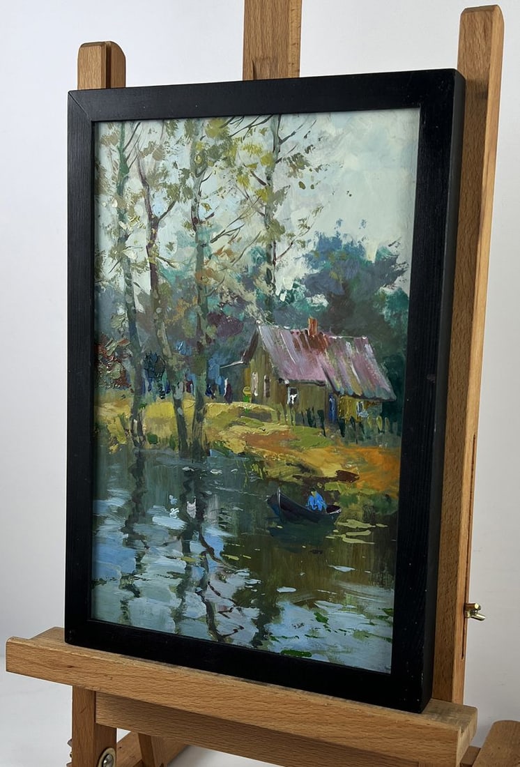 Oil painting The river rose in the village Yuriy Suprunchuk - 2