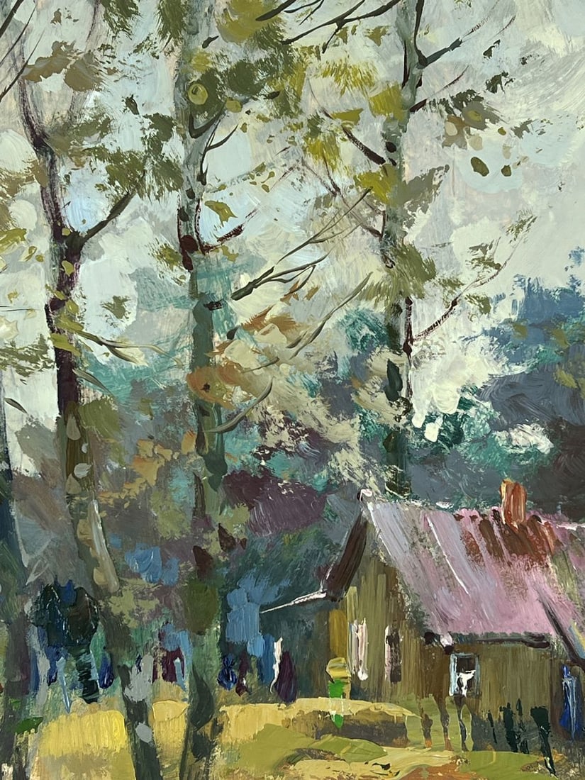 Oil painting The river rose in the village Yuriy Suprunchuk - 4