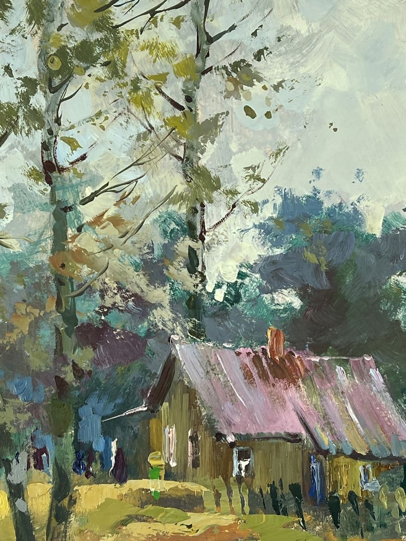 Oil painting The river rose in the village Yuriy Suprunchuk - 5