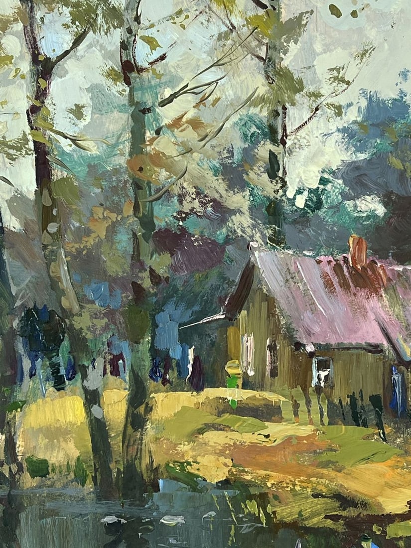 Oil painting The river rose in the village Yuriy Suprunchuk - 6