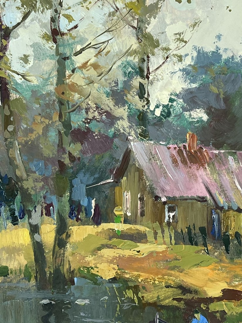Oil painting The river rose in the village Yuriy Suprunchuk - 7