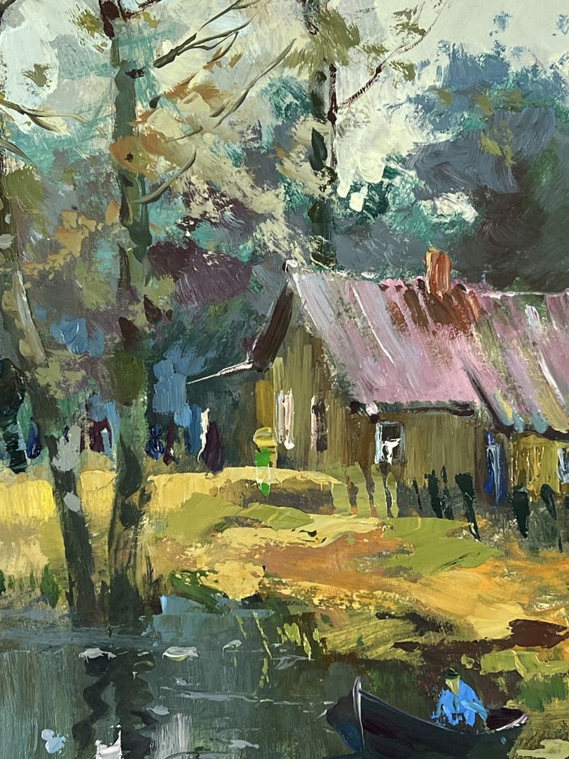Oil painting The river rose in the village Yuriy Suprunchuk - 8