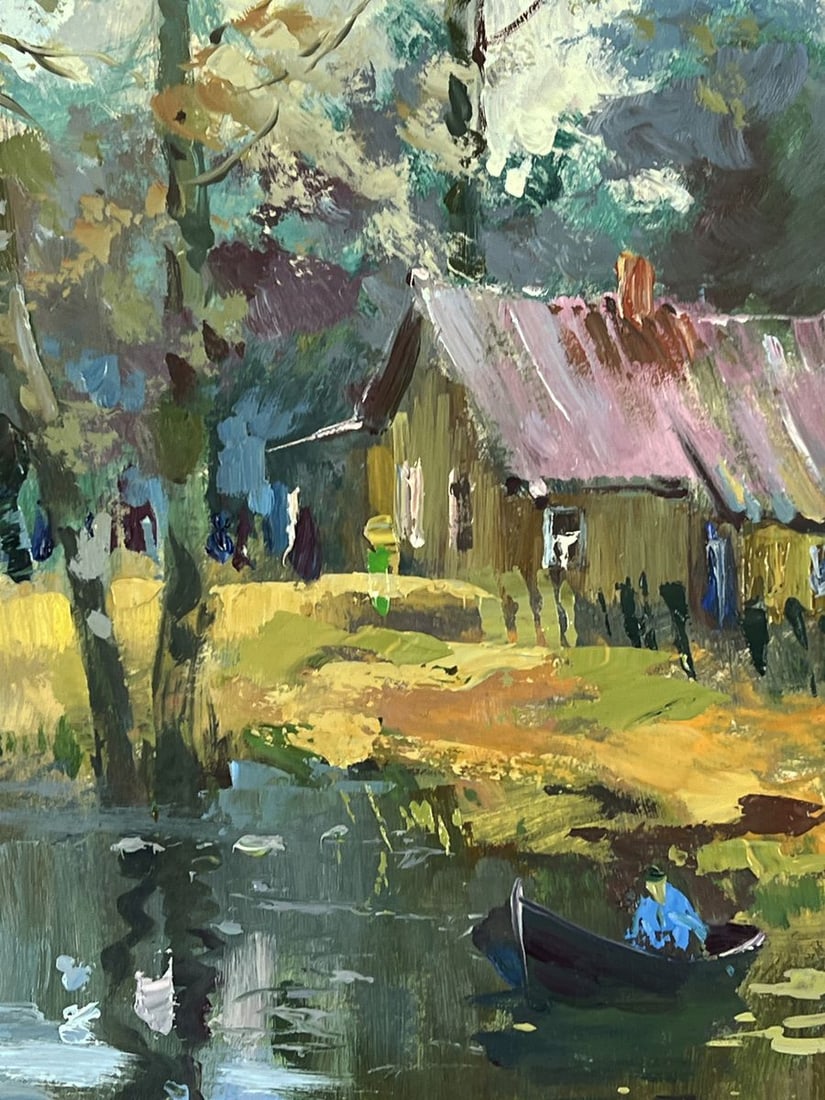 Oil painting The river rose in the village Yuriy Suprunchuk - 9