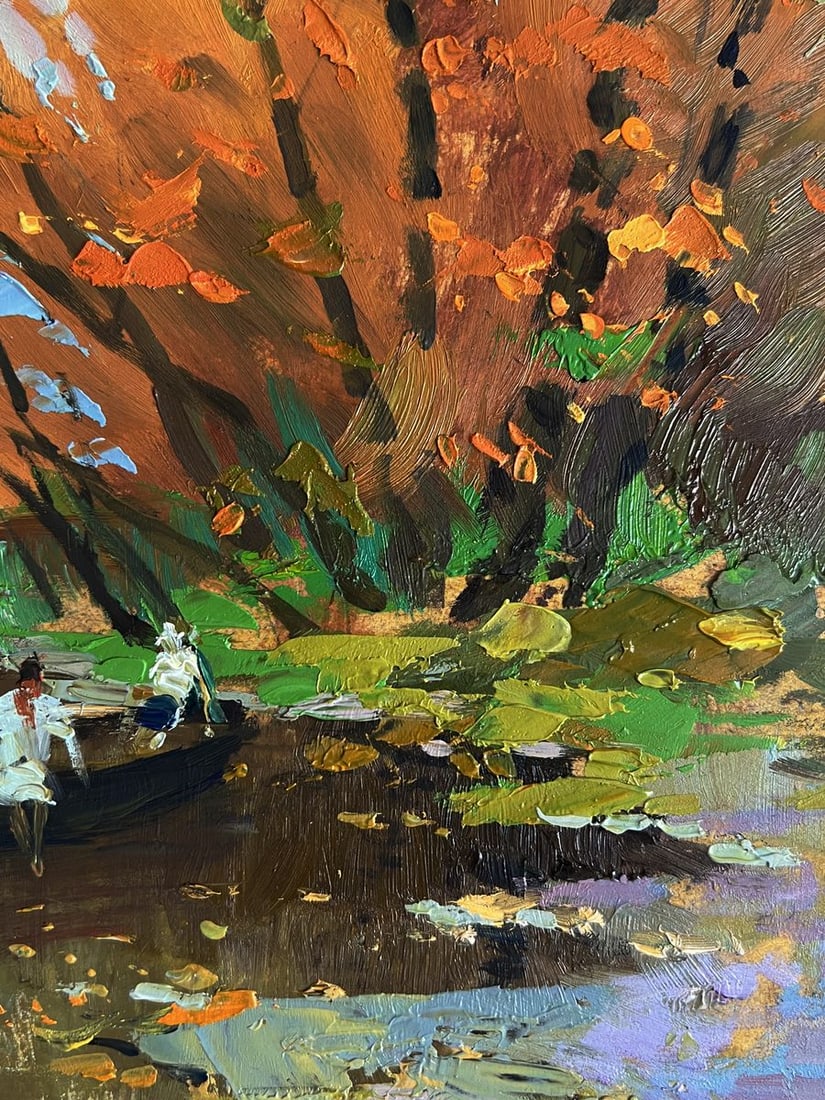 Oil painting On the autumn river Yuriy Suprunchuk - 7